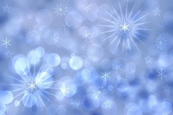 Astratto Sfocato Festivo Luce Blu Inverno Natale Felice Anno Nuovo — Foto Stock