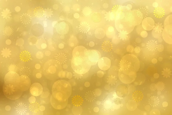 華やかな抽象的な黄金色のグラデーションの背景の質感と 輝きを放つボケ味のサークル ハッピーニューイヤー パーティー招待状 バレンタインや他の休日のためのカードの概念 — ストック写真