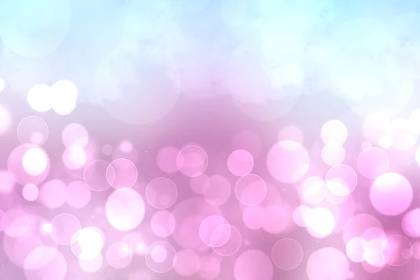 Абстрактная Светло Розово Сине Белая Текстура Фона Десфокусированным Блеском Кругов — стоковое фото