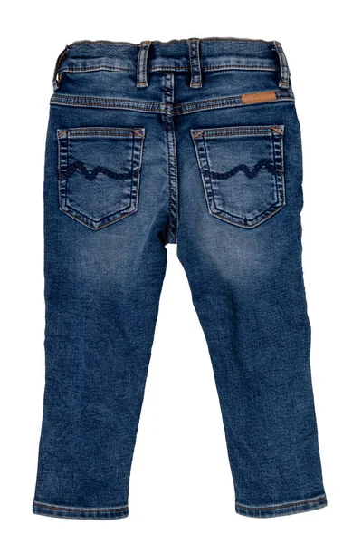 Jeans Isolerade Trendig Snygg Blå Denim Byxor Eller Byxor Med — Stockfoto