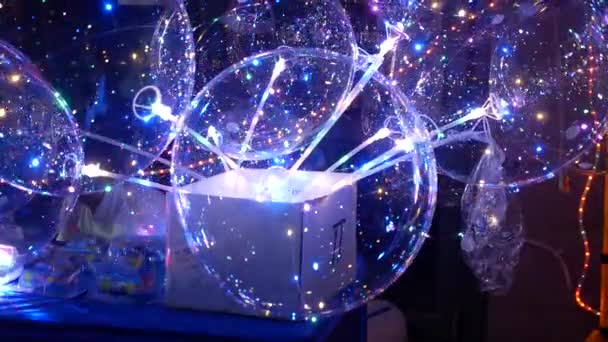 Festlig stämning, Fairy Lights, LED ballong — Stockvideo