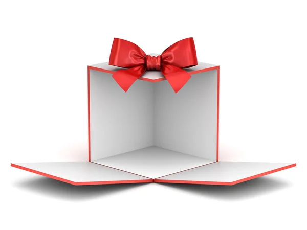 Пустой Дисплей Подарочная Коробка Разворачивается Вашего Продукта Настоящей Коробке Витрины — стоковое фото
