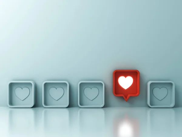 Una Notificación Redes Sociales Rojas Encanta Como Icono Pin Corazón —  Fotos de Stock