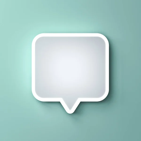 Blank Neon Light White Speech Bubble Pin Chat Pop Notification — Stock Photo, Image