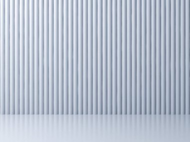 Yansımaları ve gölgeler 3d render ile soyut beyaz çizgili arka plan