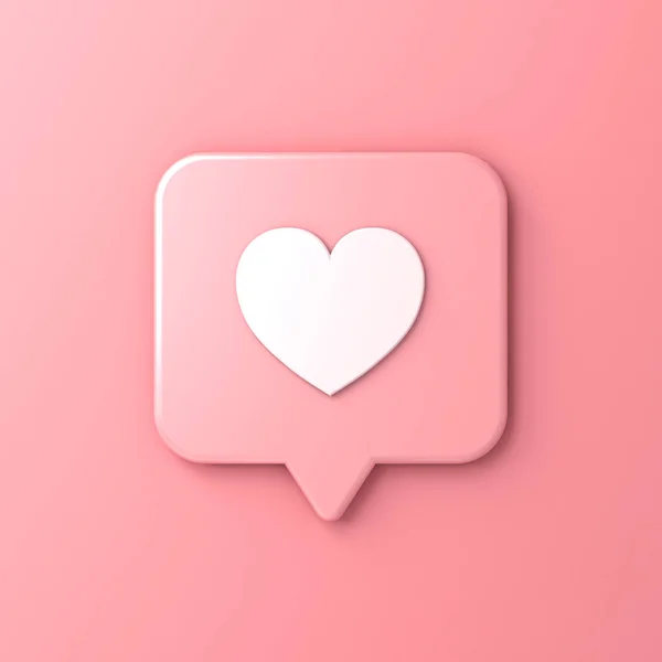 Abstrait Rose Pastel Couleur Notification Des Médias Sociaux Amour Comme — Photo