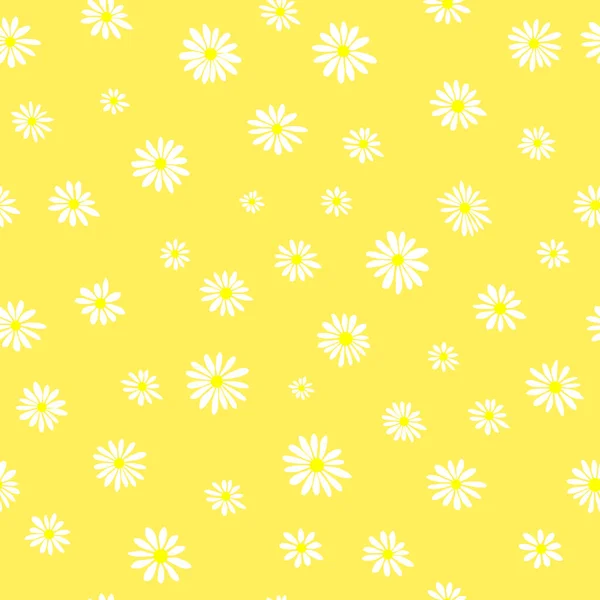 Margaritas en fondo amarillo imágenes de stock de arte vectorial |  Depositphotos