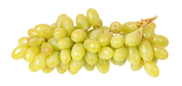 Green Ripe Grapes Isolated White Background — Stock Photo, Image