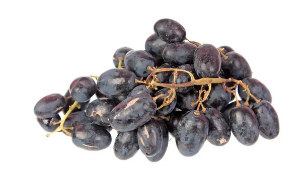 Темно Фіолетовий Стиглий Виноград Ізольований Білому Тлі — стокове фото