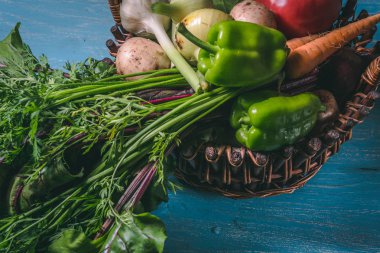 Domates, lahana, soğan, patates, biber, sarımsak, havuç ve pancar