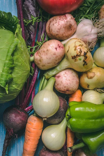 Domates, lahana, soğan, patates, biber, sarımsak, havuç ve pancar