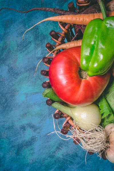 Tomate, col, cebolla, papa, pimienta, ajo, zanahoria y remolacha — Foto de Stock
