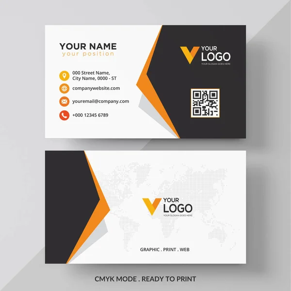 Modern Creative Business Card Name Card Horizontal Simple Clean Template Vector Graphics