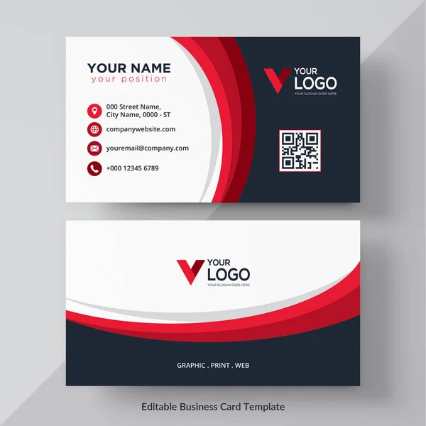 Modern Creative Business Card Name Card Horizontal Simple Clean Template Royalty Free Stock Vectors