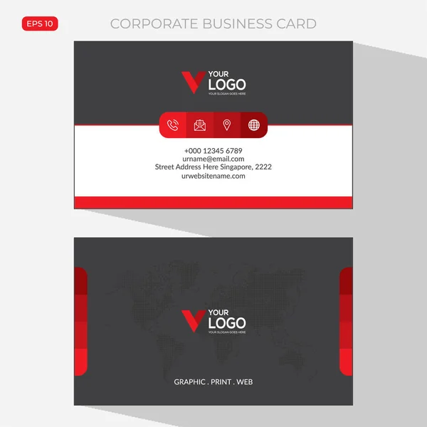 Modern Creative Business Card Name Card Horizontal Simple Clean Template Royalty Free Stock Illustrations