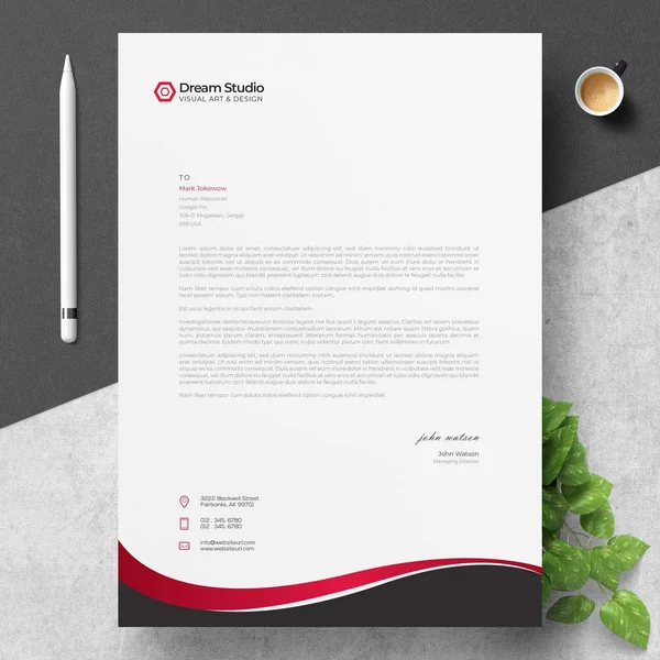 Modern Letterhead Template Design Royalty Free Stock Illustrations