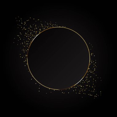 Festival ile altın arka plan siyah bir zemin üzerinde ışıklar. Doğum günü, yeni yıl, yılbaşı, Sevgililer s gün kutlamak için kayıt.