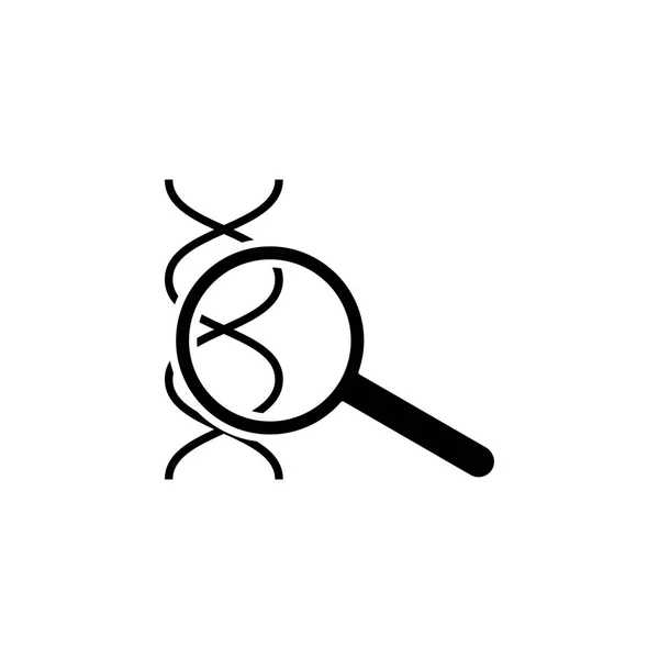 Исследуйте Значок Вектора Днк Стильный Плоский Символ Округлые Углы Белый — стоковый вектор