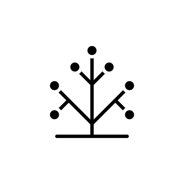 Dna Genic Icon 緑の葉を持つ木 Vector Icon — ストックベクタ