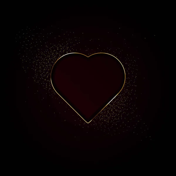 Hearts Made Golden Sparkles Background Vector Illustration — Stock Vector