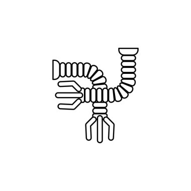 Robotik kol makine simge vektör simgesi