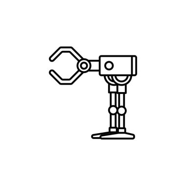 Robotik kol makine simge vektör simgesi