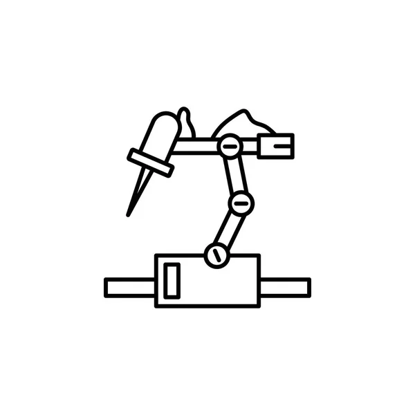 Roboterarm Maschine Symbol Vektor Symbol — Stockvektor