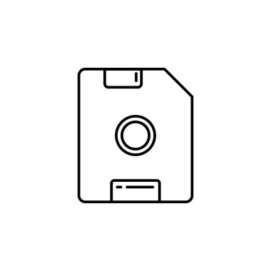 Disket veya simge vektör çizim için uygulamalar ve Web siteleri, disket simgesini, anahat vektör simge Kaydet Kaydet