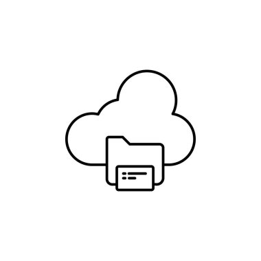 Çok Internet şeyler simgesinin bulut ve vektör simgesi simge