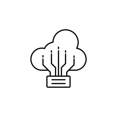 Çok Internet şeyler simgesinin bulut ve vektör simgesi simge