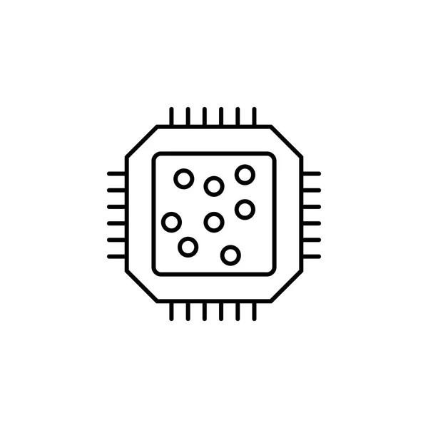 Processorn Vektor Ikon För Webbplatser Och Mobila Minimalistisk Platt Design — Stock vektor