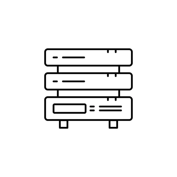 Het Pictogram Van Server Eenvoudig Element Met Illustratie Server Conceptontwerp — Stockvector