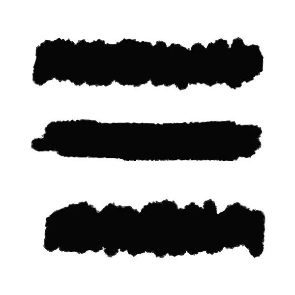 矢量黑色背景的文字油漆 笔刷笔刷 线条或纹理 文字的肮脏艺术设计元素 框或背景 — 图库矢量图片