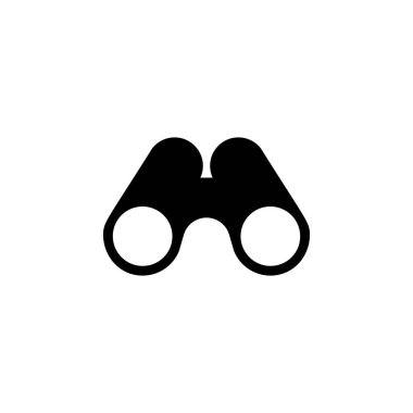 Dürbün simgesi beyaz arka plan, vektör simgesi üzerinde gösterimi