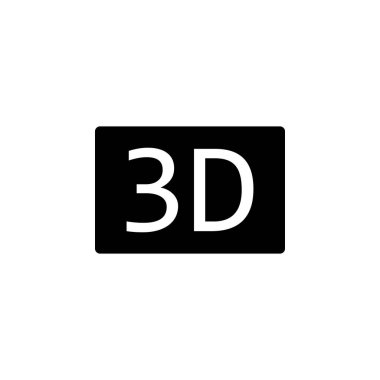 3D baskı vektör simgesi - 3d küp yazdırma simgesi. 3D vektör simgesi
