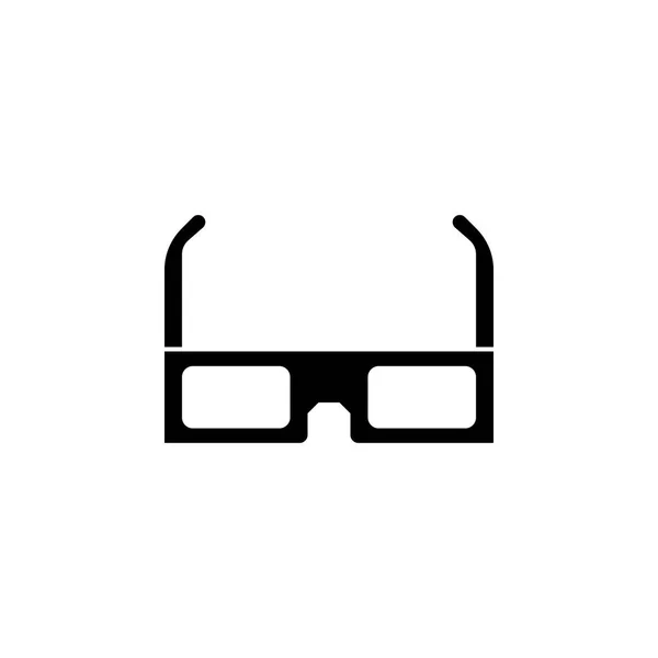 3D піктограма окулярів ізольована на білому. Векторна ілюстрація. 3d окуляри значок. Кінофільм Перегляд елемента дизайну кіно. Піктограма вектора — стоковий вектор
