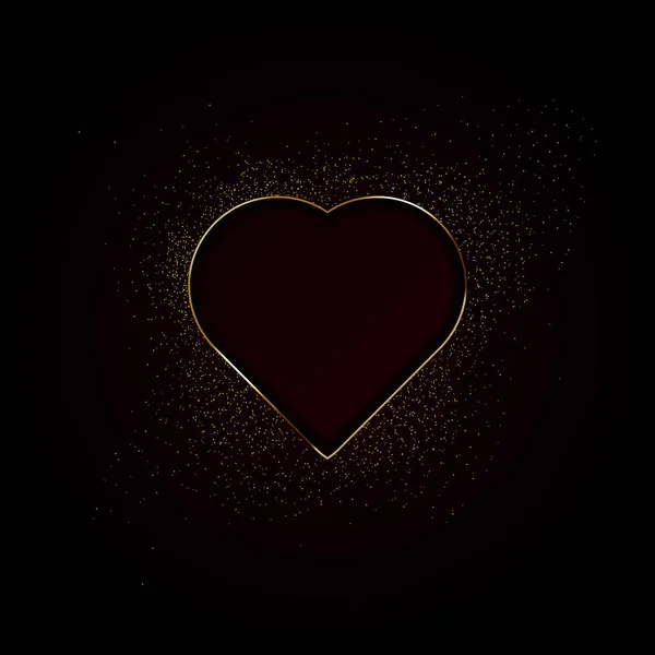 Hearts Made Golden Sparkles Background Illustration — Stock Photo, Image