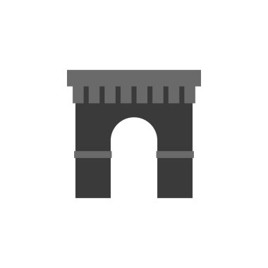 Kale kulesi. Vektör simgesi grisi. Kule vektör simgesi