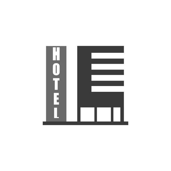 Building Hotel Icon Vector Graphic Télécharger Modèle Moderne Hôtel Building — Image vectorielle