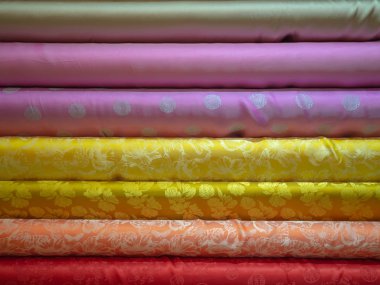 Renkli bez kumaş, arka plan doku yığını