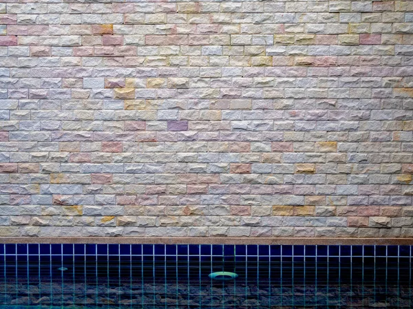 Bright Brick Wall Texture on Swimming Pool