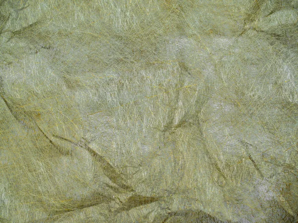 Golden Handmade Paper Background Crumpled Mulberry Paper Texture — Stock Photo, Image