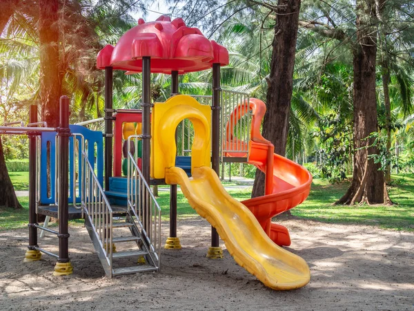 Colorful Playground Public Park Sunny Day — Stock Photo, Image