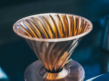 Vintage bakır kahve damlatıcı