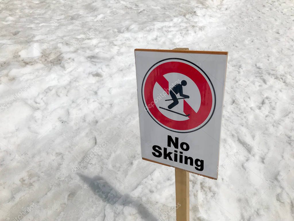 No skiing sign