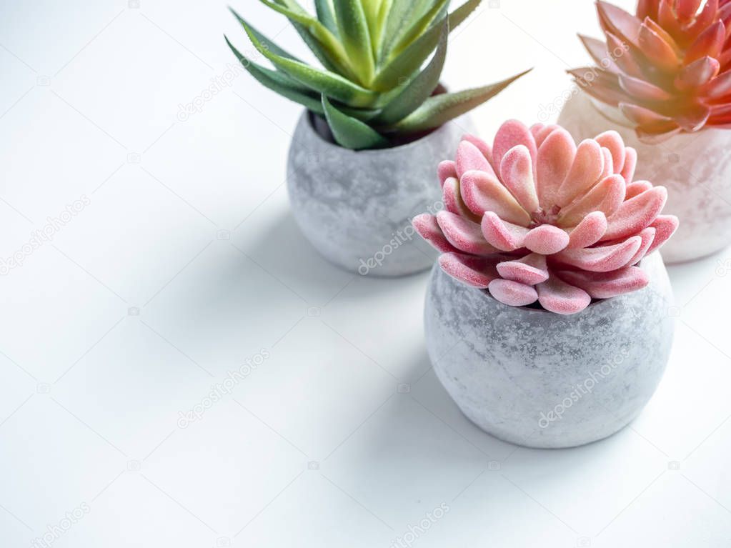 Concrete pot. Modern geometric concrete planter.