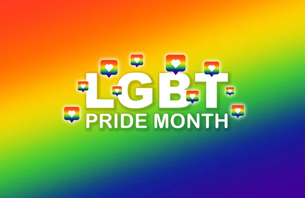 Lgbt Pride Month Червні Лесбійки Геї Бісексуали Трансгендери Барвисті Кольори — стокове фото