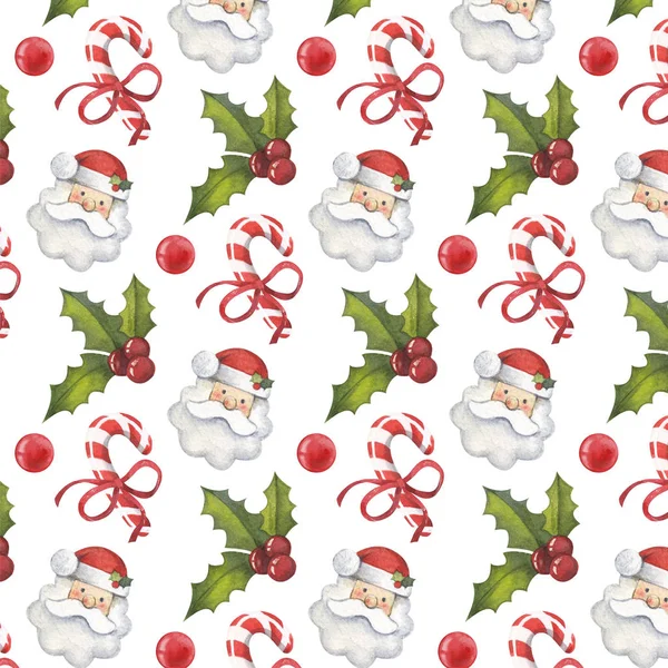 Christmas Pattern Watercolor — Stock Photo, Image