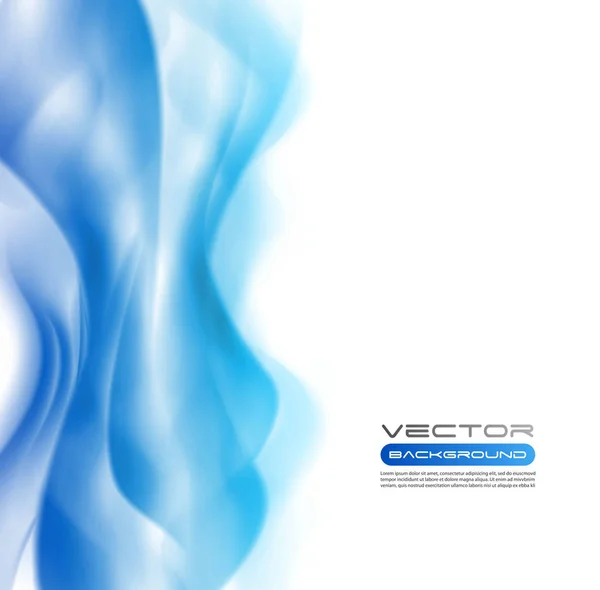 白い背景にベクトル素晴らしい抽象的な青い波 — ストックベクタ