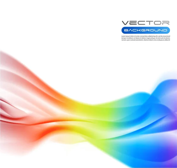 Beyaz arka plan üzerinde vektör müthiş soyut renkli dalgalar — Stok Vektör